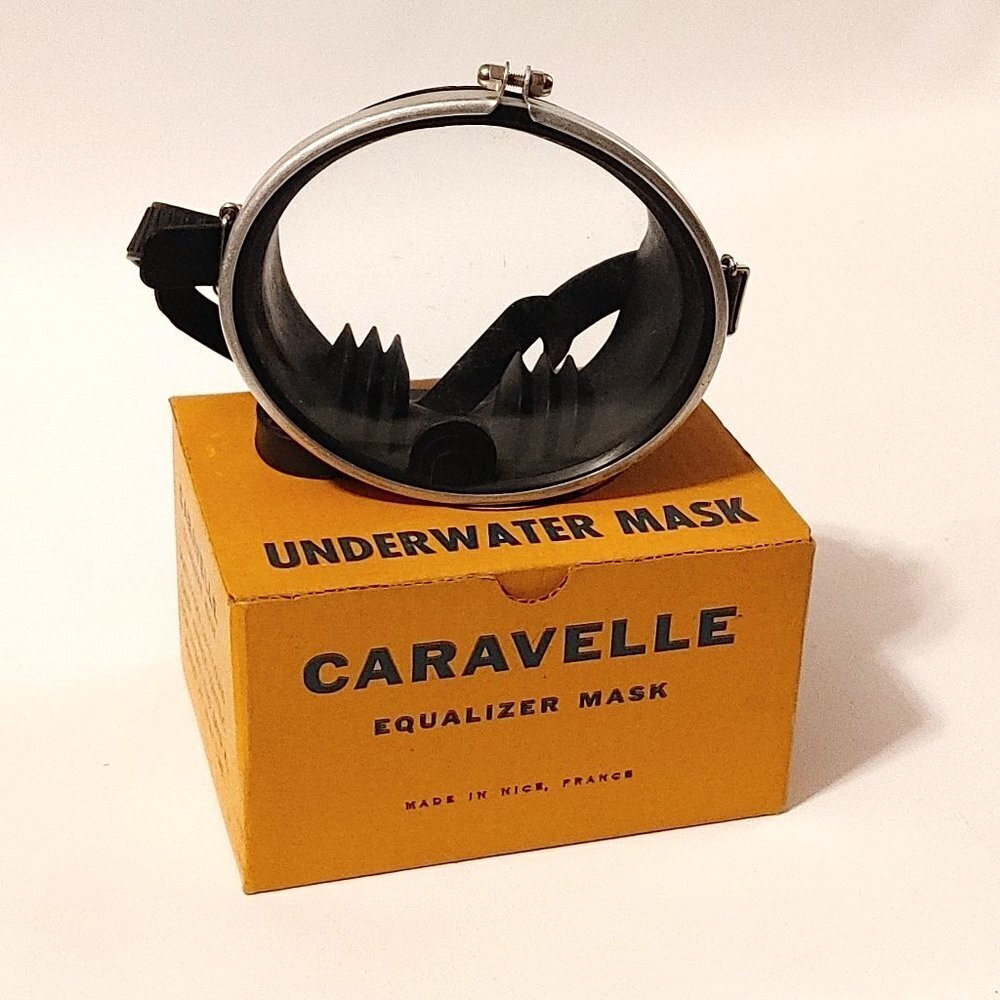 CARAVELLE Equalizer Mask Diving Underwater Mask Original Package 1960 SCUBA